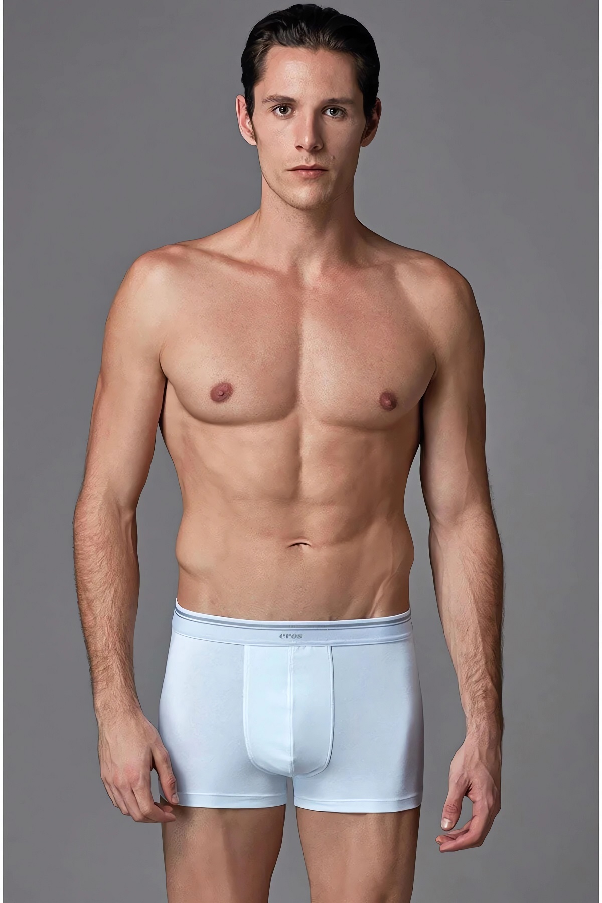Eros ERS008 2 Pack Cotton Elastane Compact Mens Boxer Shorts white