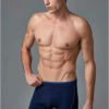 Eros ERS014 Cotton Elastane Compact Mens Long Boxer Shorts navy blue