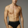 Eros ERS016 3 Pack Cotton Lycra Compact Mens Briefs black