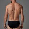 Eros ERS040 2 Pack Cotton Jersey Weave Thin Bordered Mens Briefs black back