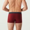 U.S. Polo Assn. 80328 3 Pack Cotton Lycra Mens Boxer Set Burgundy Navy Blue Grey burgundy back