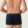 U.S. Polo Assn. 80328 3 Pack Cotton Lycra Mens Boxer Set Burgundy Navy Blue Grey navy blue back