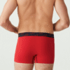U.S. Polo Assn. 80336 3 Pack Cotton Lycra Mens Boxer Set Navy Blue Red Grey red back