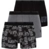 U.S. Polo Assn. 80338 3 Pack Cotton Lycra Mens Boxer Set Anthracite Black Grey