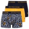 U.S. Polo Assn. 80497 3 Pack Cotton Lycra Mens Boxer Set Yellow Navy Blue scaled