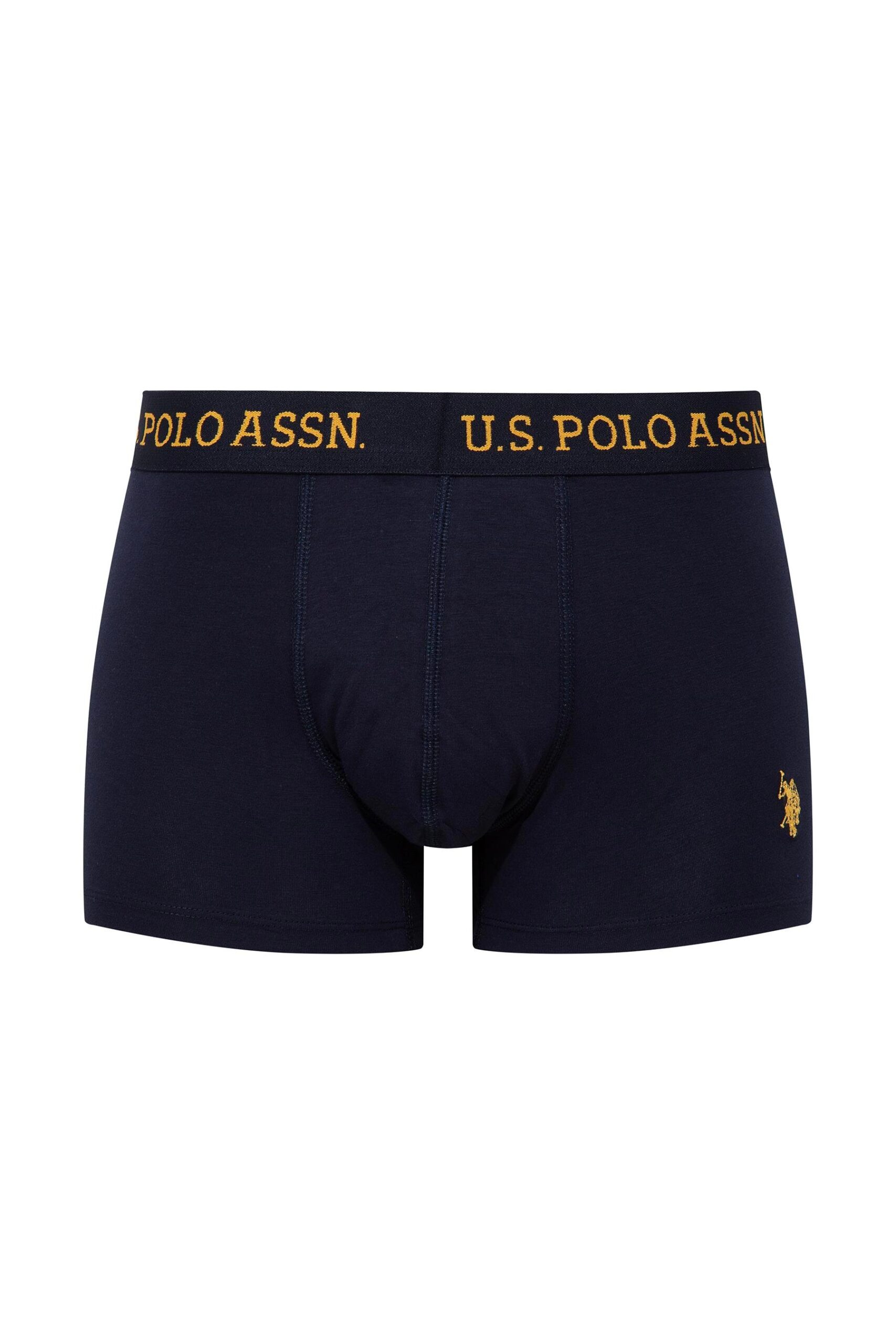 U.S. Polo Assn. 80497 3 Pack Cotton Lycra Mens Boxer Set Yellow Navy Blue 2 scaled