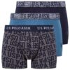 U.S. Polo Assn. 80503 3 Pack Cotton Lycra Mens Boxer Set Indigo Navy Blue scaled
