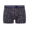 U.S. Polo Assn. 80503 3 Pack Cotton Lycra Mens Boxer Set Indigo Navy Blue printed scaled