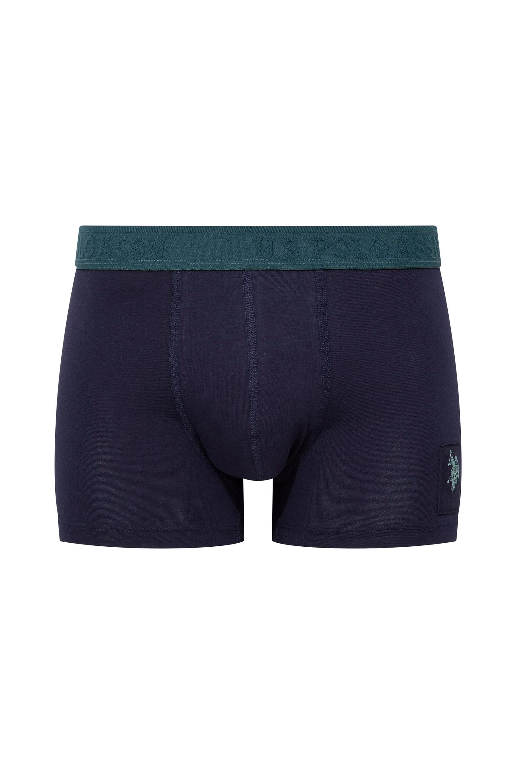 U.S. Polo Assn. 80504 3 Pack Cotton Lycra Mens Boxer Set Navy Blue Green navy blue scaled