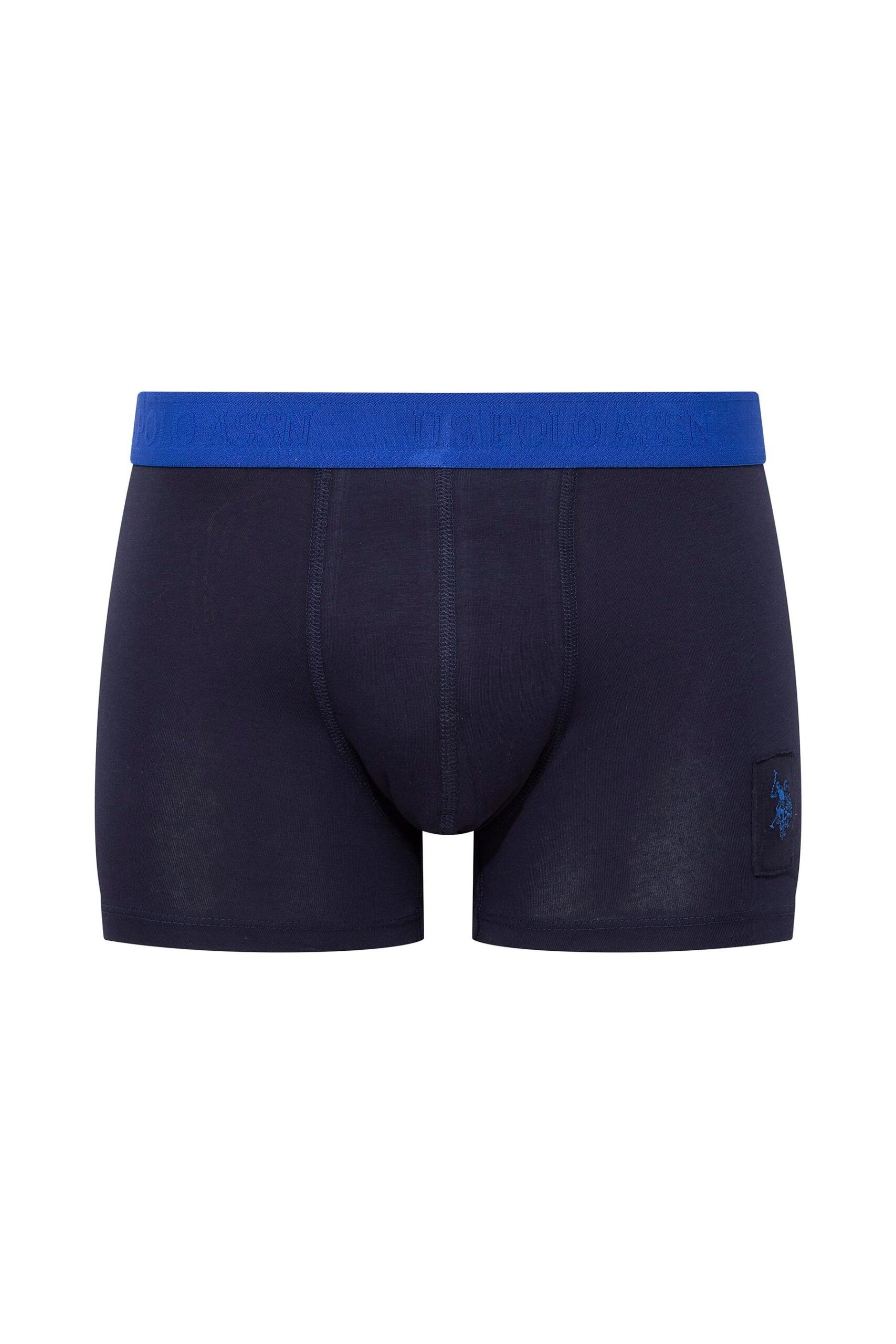 U.S. Polo Assn. 80504 3 Pack Cotton Lycra Mens Boxer Set Saxe Blue Navy Blue navy blue scaled