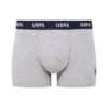 U.S. Polo Assn. 80509 3 Pack Cotton Lycra USPA Printed Mens Boxer Set Grey Burgundy grey scaled