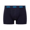 U.S. Polo Assn. 80509 3 Pack Cotton Lycra USPA Printed Mens Boxer Set Navy Blue Sax Blue navy blue scaled