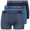 U.S. Polo Assn. 80515 3 Pack Cotton Lycra Printed Mens Boxer Set Navy Blue Indigo scaled