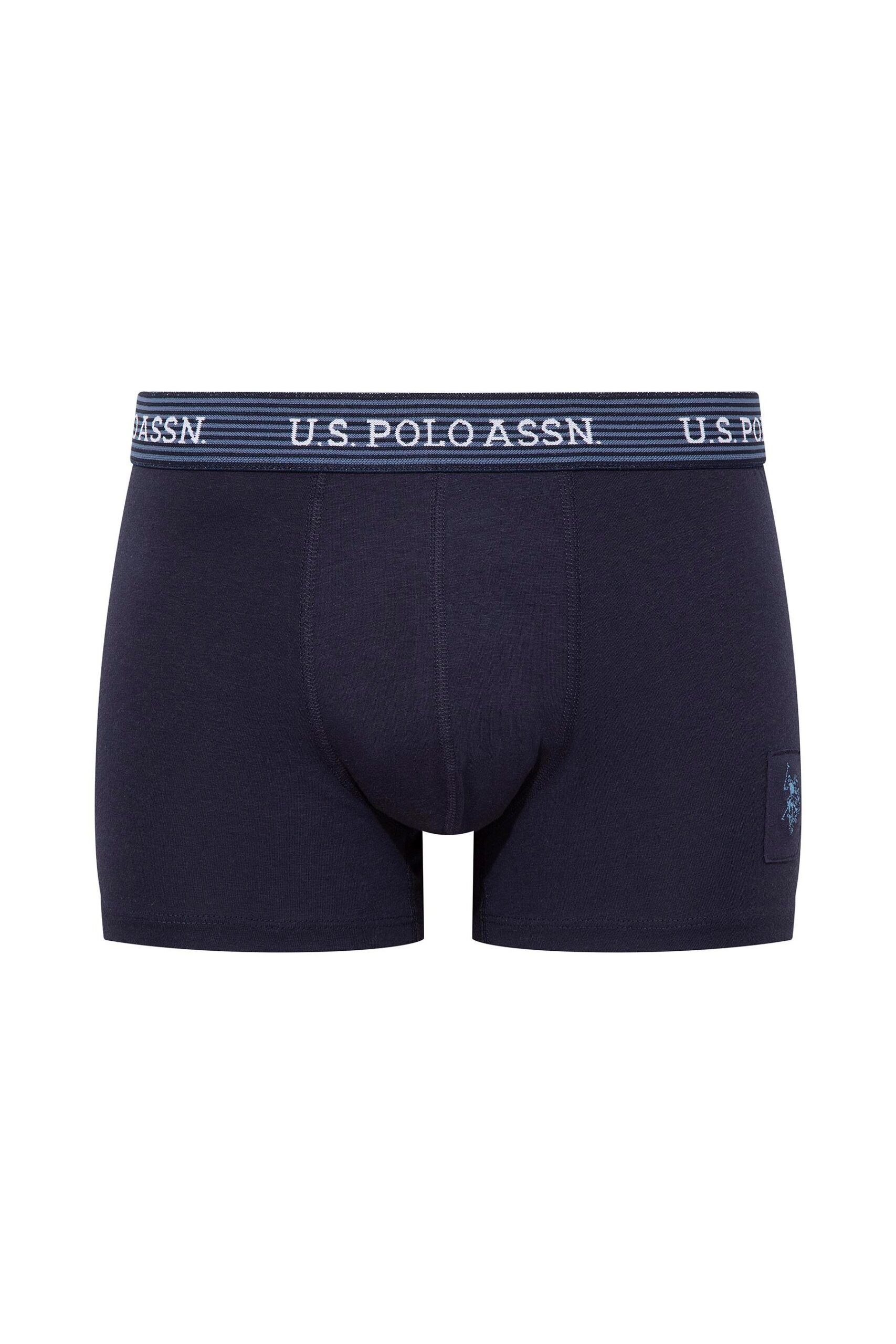 U.S. Polo Assn. 80515 3 Pack Cotton Lycra Printed Mens Boxer Set Navy Blue Indigo 2 scaled