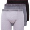 U.S. Polo Assn. 80517 3 Pack Cotton Lycra Long Mens Boxer Set Black Grey Anthracite scaled