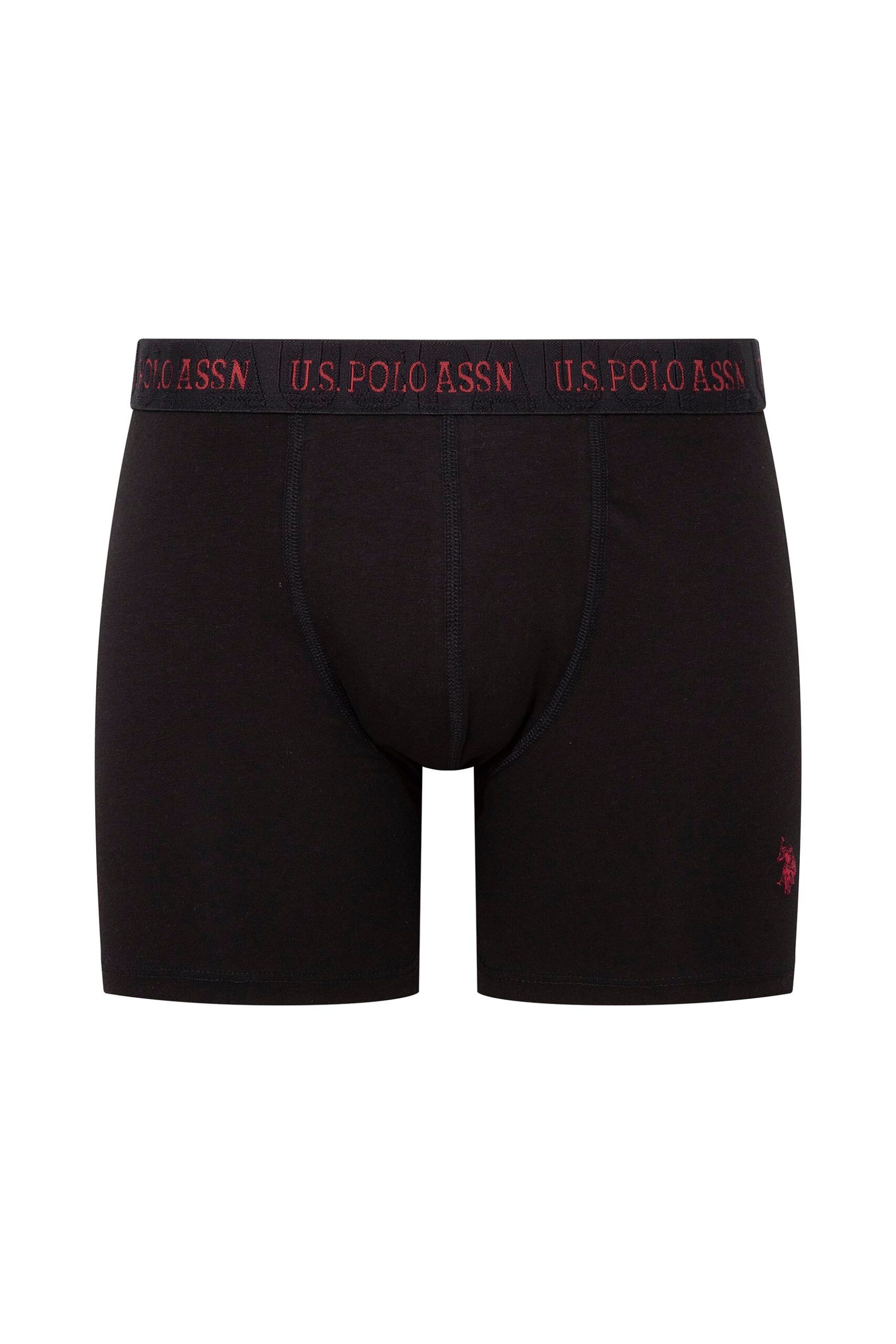 U.S. Polo Assn. 80517 3 Pack Cotton Lycra Long Mens Boxer Set Black Grey Anthracite 2 scaled