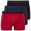 U.S. Polo Assn. 80518 3 Pack Cotton Lycra Mens Boxer Set Burgundy Navy Black scaled