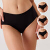 2033 3 Pack High Waist Cotton Womens Basic Slip Panty Set Solid Colors2
