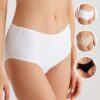 2033 3 Pack High Waist Cotton Womens Basic Slip Panty Set Solid Colors3