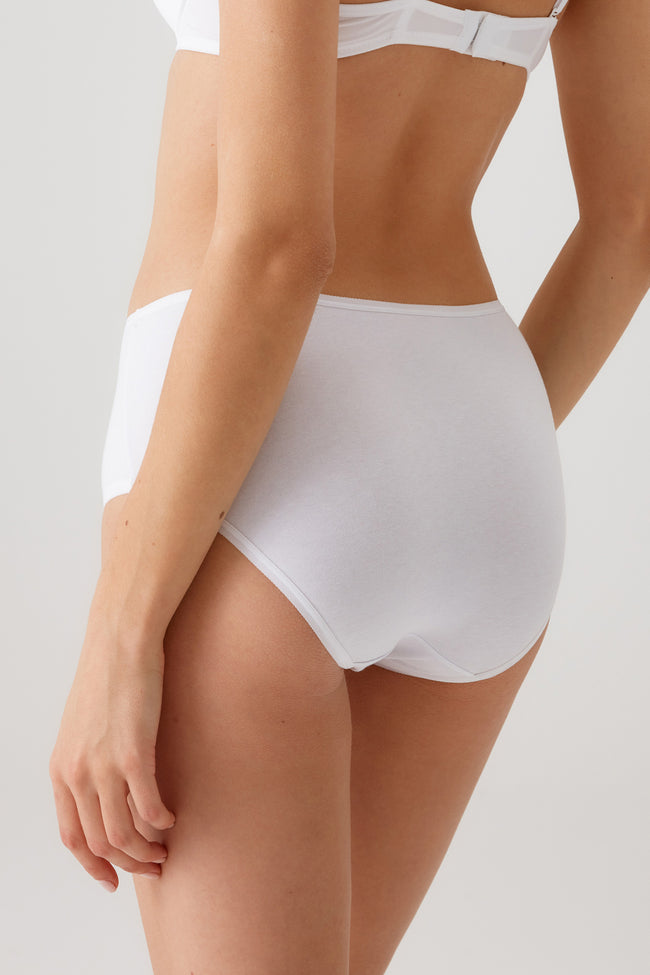 2033 3 Pack High Waist Cotton Womens Basic Slip Panty Set Solid Colors7