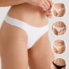 Pierre Cardin 2051, 5 Pack, Low Waist, Cotton, Women’s No Show String Panty Set, Invisible Lines, Black & White & Beige1