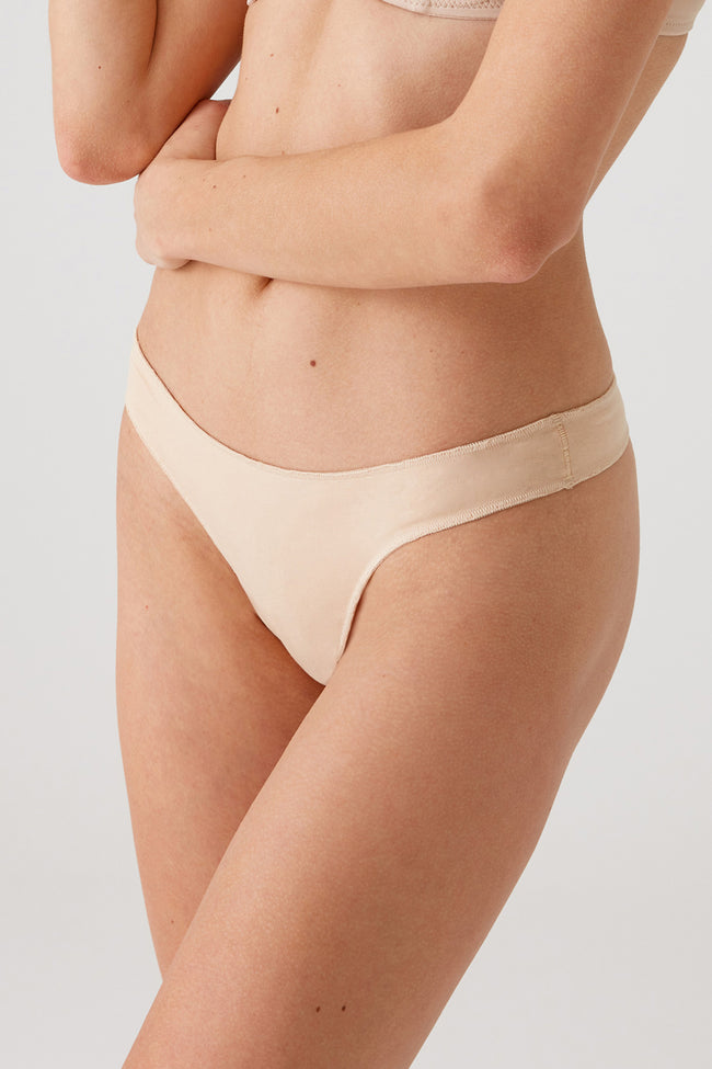 Pierre Cardin 2051, 5 Pack, Low Waist, Cotton, Women’s No Show String Panty Set, Invisible Lines, Black & White & Beige6