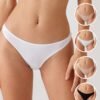 Pierre Cardin 2055, 5 Pack, Mid Waist, Cotton, Women’s Basic Slip Brief Panty Set, Black & White & Beige1