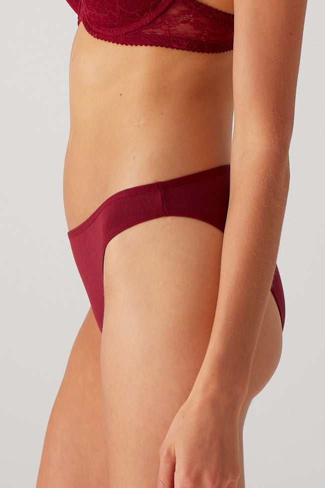 Pierre Cardin 2057, 5 Pack, Mid Waist, Cotton, Women’s Basic Brazilian Panty Set, Ecru & Powder Pink & Burgundy & Navy Blue & (Copy)10