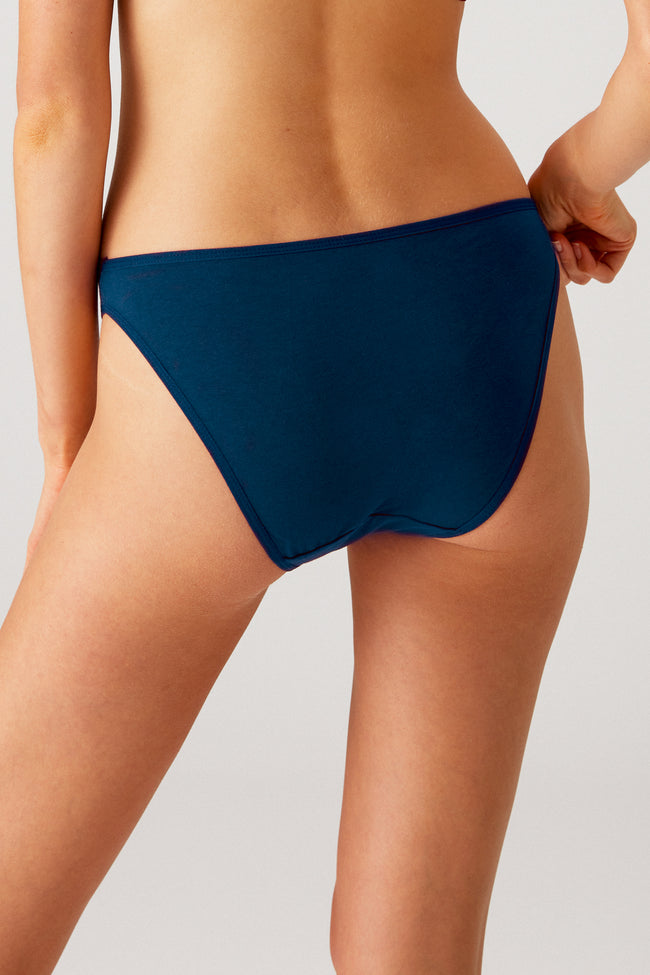 Pierre Cardin 2057, 5 Pack, Mid Waist, Cotton, Women’s Basic Brazilian Panty Set, Ecru & Powder Pink & Burgundy & Navy Blue & (Copy)15