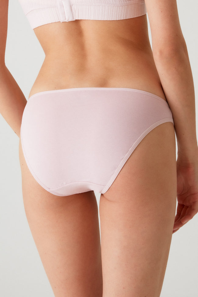 Pierre Cardin 2057, 5 Pack, Mid Waist, Cotton, Women’s Basic Brazilian Panty Set, Ecru & Powder Pink & Burgundy & Navy Blue & (Copy)17