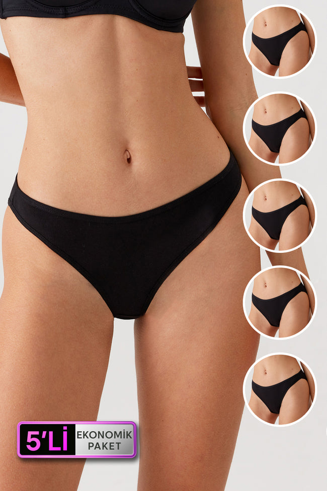 Pierre Cardin 2057, 5 Pack, Mid Waist, Cotton, Women’s Basic Brazilian Panty Set, Ecru & Powder Pink & Burgundy & Navy Blue & (Copy)3