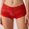 Pierre Cardin 2132, 3 Pack, Lace Trim, Low Waist, Women’s Fantasy Shortie Boxer Panty Set, Black & Ecru & Red10