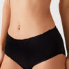 Pierre Cardin 2239, 3 Pack, High Waisted Cotton Bato Panty with Chain Lace Trim, Black & White & Beige7