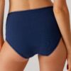 Pierre Cardin 2239, 3 Pack, High Waisted Cotton Bato Panty with Chain Lace Trim, Burgundy & Ecru & Navy Blue4