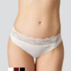 Pierre Cardin 2843, 3 Pack, Seamless Laser Cut Micro Hipster Panty with Cotton Gusset, Burgundy & Ecru & Black1