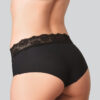Pierre Cardin 2844, 3 Pack, Seamless Laser Cut Micro Hipster Panty with Cotton Gusset, Burgundy & Ecru & Black5