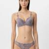 Pierre Cardin 4031 Milan, Underwired Push Up Padded Lace Bra and Panty Set Gray1