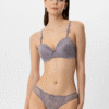 Pierre Cardin 4031 Milan, Underwired Push Up Padded Lace Bra and Panty Set Gray3