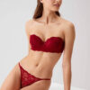 Pierre Cardin 4032 Pisa, Strapless Underwired Push Up Padded Bra and Panty Set Burgundy3