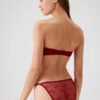 Pierre Cardin 4032 Pisa, Strapless Underwired Push Up Padded Bra and Panty Set Burgundy5