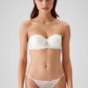 Pierre Cardin 4032 Pisa, Strapless Underwired Push Up Padded Bra and Panty Set Ecru1