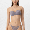 Pierre Cardin 4032 Pisa, Strapless Underwired Push Up Padded Bra and Panty Set Gray1