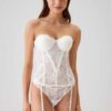 Pierre Cardin 4038 Siena, Underwired Non Padded Bustier Set with Garter Belt1