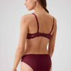 Pierre Cardin 4560 Madrid, Underwired Non Padded Bra and Lace Panty Set Plum Color3