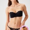 Pierre Cardin 4562 Siena, Underwired Non Padded Lace Strapless Fantasy Bra and Panty Set Black1