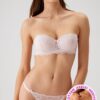 Pierre Cardin 4562 Siena, Underwired Non Padded Lace Strapless Fantasy Bra and Panty Set Powder Pink1