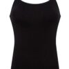 U.S. Polo Assn. 66000 Cotton Modal Lycra Rope Straps Womens Singlet Black 2