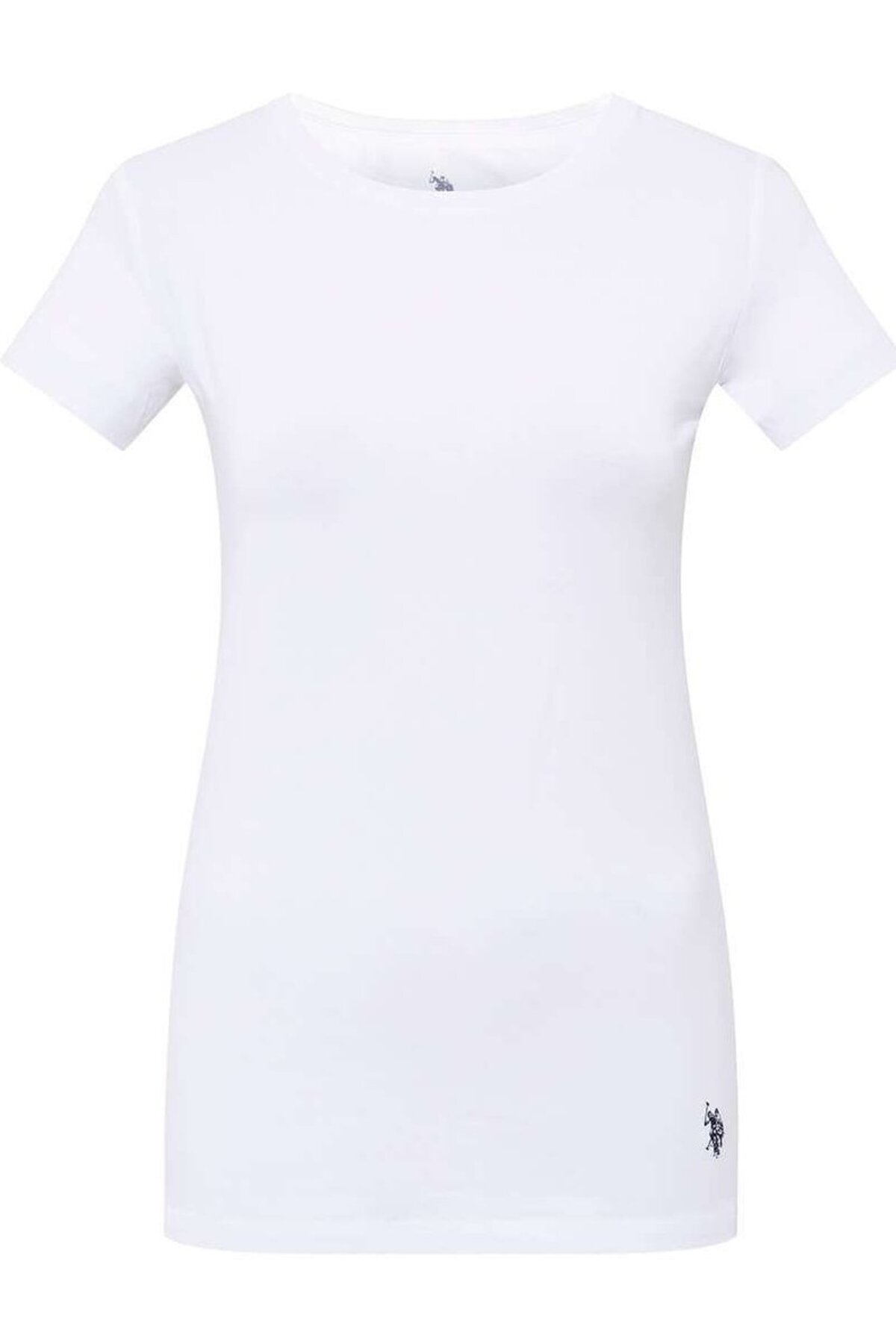 U.S. Polo Assn. 66002 Cotton Modal Lycra Round Neck Womens Undershirt T shirt White 2