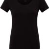 U.S. Polo Assn. 66003, Cotton & Modal & Lycra, Deep Round Neck, Women's Undershirt & T shirt Black