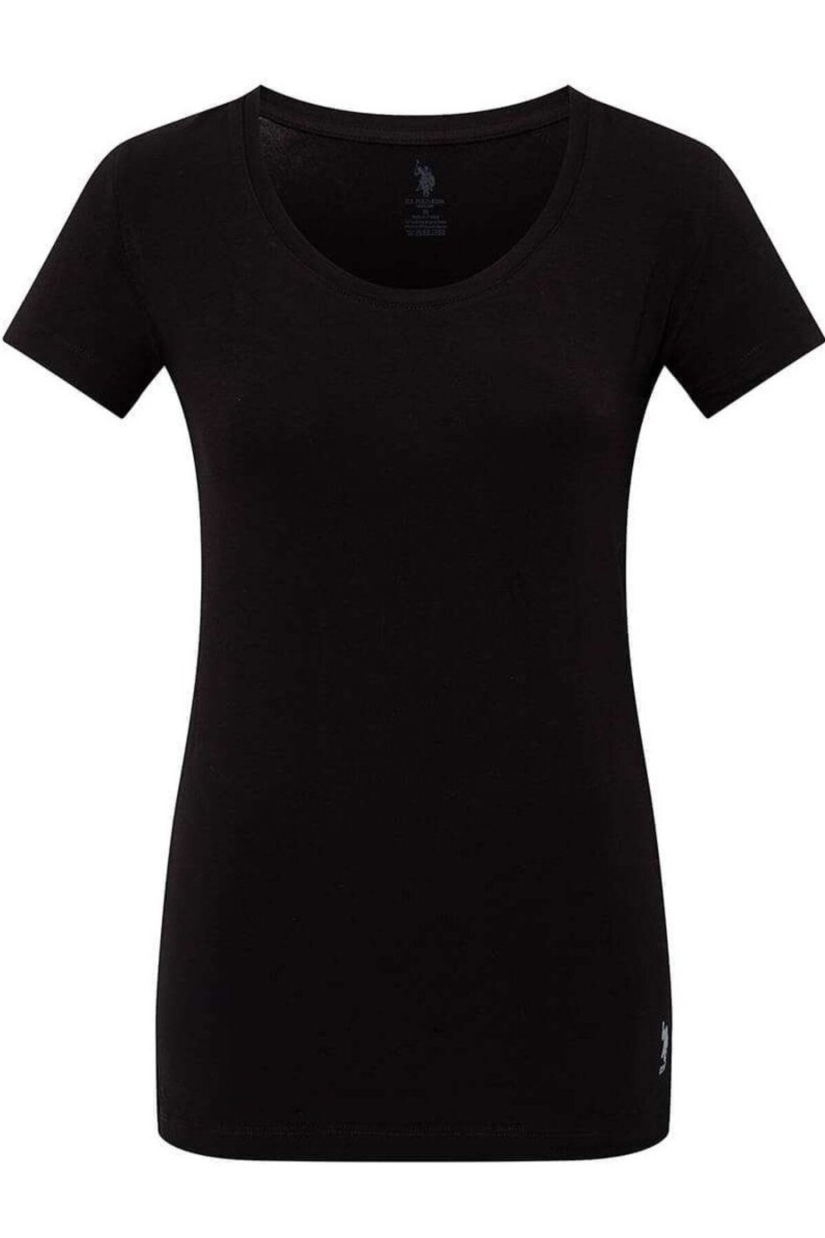 U.S. Polo Assn. 66003, Cotton & Modal & Lycra, Deep Round Neck, Women's Undershirt & T shirt Black